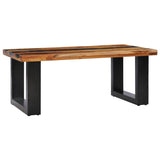 ZNTS Coffee Table 100x50x40 cm Solid Teak Wood and Polyresin 281646