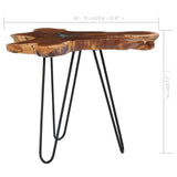 ZNTS Coffee Table 70x45 cm Solid Teak Wood and Polyresin 281651