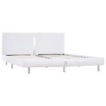 ZNTS Bed Frame White Faux Leather 150x200 cm 5FT King Size 281014