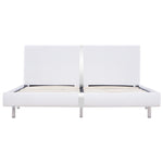 ZNTS Bed Frame White Faux Leather 150x200 cm 5FT King Size 281014