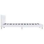 ZNTS Bed Frame White Faux Leather 150x200 cm 5FT King Size 281014