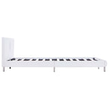 ZNTS Bed Frame White Faux Leather 150x200 cm 5FT King Size 281014