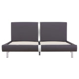 ZNTS Bed Frame Grey Faux Leather 180x200 cm 6FT Super King 281020