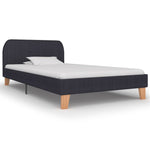 ZNTS Bed Frame Dark Grey Fabric 90x190 cm 3FT Single 281046
