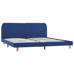 ZNTS Bed Frame Blue Fabric 180x200 cm 6FT Super King 281060