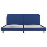 ZNTS Bed Frame Blue Fabric 180x200 cm 6FT Super King 281060
