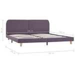 ZNTS Bed Frame Taupe Fabric 180x200 cm 6FT Super King 281070