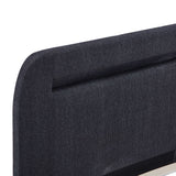 ZNTS Bed Frame with LED Dark Grey Fabric 180x200 cm 6FT Super King 281075