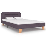 ZNTS Bed Frame with LED Taupe Fabric 120x190 cm 4FT Small Double 281092