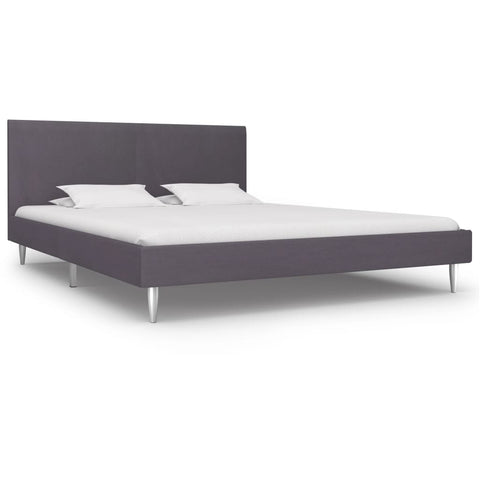 ZNTS Bed Frame Grey Fabric 180x200 cm 6FT Super King 281130