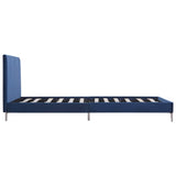 ZNTS Bed Frame Blue Fabric 120x190 cm 4FT Small Double 281132