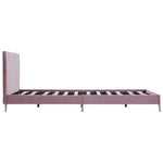 ZNTS Bed Frame Pink Fabric 120x190 cm 4FT Small Double 281137