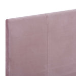 ZNTS Bed Frame Pink Fabric 120x190 cm 4FT Small Double 281137