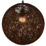 ZNTS Hanging Lamp Brown Sphere 35 cm E27 50929