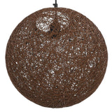 ZNTS Hanging Lamp Brown Sphere 35 cm E27 50929