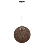 ZNTS Hanging Lamp Brown Sphere 35 cm E27 50929