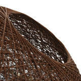 ZNTS Hanging Lamp Brown Sphere 35 cm E27 50929