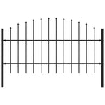 ZNTS Garden Fence with Spear Top Steel 144941
