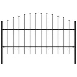 ZNTS Garden Fence with Spear Top Steel 144941