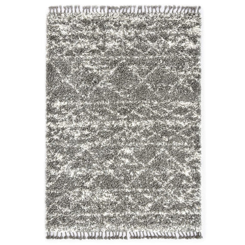 ZNTS Rug Berber Shaggy PP Grey and Beige 140x200 cm 134049