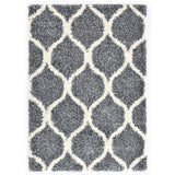 ZNTS Rug Berber Shaggy PP Blue and Beige 160x230 cm 134086