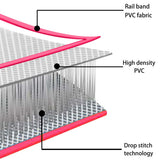ZNTS Inflatable Gymnastics Mat with Pump 700x100x10 cm PVC Pink 91924