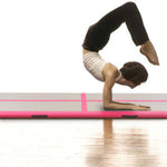 ZNTS Inflatable Gymnastics Mat with Pump 700x100x10 cm PVC Pink 91924