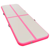 ZNTS Inflatable Gymnastics Mat with Pump 700x100x10 cm PVC Pink 91924