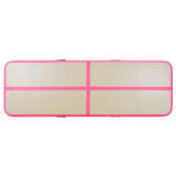 ZNTS Inflatable Gymnastics Mat with Pump 700x100x10 cm PVC Pink 91924