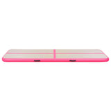 ZNTS Inflatable Gymnastics Mat with Pump 700x100x10 cm PVC Pink 91924