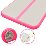 ZNTS Inflatable Gymnastics Mat with Pump 700x100x10 cm PVC Pink 91924