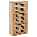 ZNTS Shoe Storage Cabinet 55x20x104 cm Solid Walnut Wood 247600