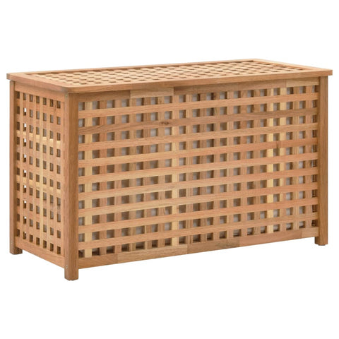 ZNTS Laundry Chest 77.5x37.5x46.5 cm Solid Walnut Wood 247602