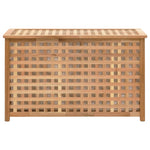 ZNTS Laundry Chest 77.5x37.5x46.5 cm Solid Walnut Wood 247602