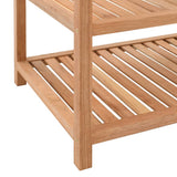 ZNTS Bathroom Shelf Solid Walnut Wood 65x40x55 cm 247606