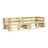 ZNTS Garden 2-Seater Sofa Pallets Wood 276311