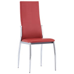 ZNTS Dining Chairs 4 pcs Red Faux Leather 281882