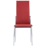 ZNTS Dining Chairs 4 pcs Red Faux Leather 281882