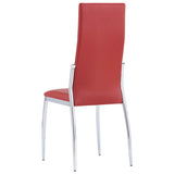 ZNTS Dining Chairs 4 pcs Red Faux Leather 281882