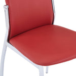 ZNTS Dining Chairs 4 pcs Red Faux Leather 281882