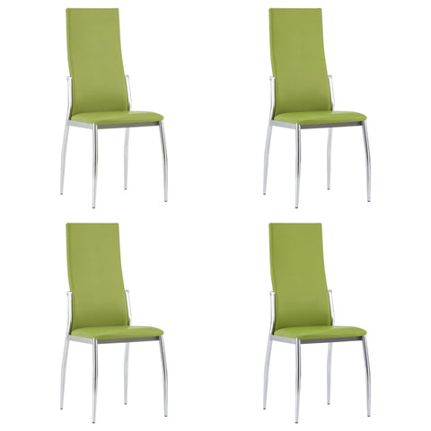 ZNTS Dining Chairs 4 pcs Green Faux Leather 281888