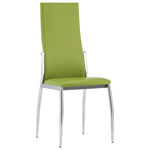 ZNTS Dining Chairs 4 pcs Green Faux Leather 281888
