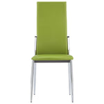 ZNTS Dining Chairs 4 pcs Green Faux Leather 281888