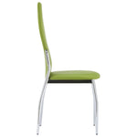 ZNTS Dining Chairs 4 pcs Green Faux Leather 281888
