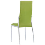 ZNTS Dining Chairs 4 pcs Green Faux Leather 281888