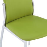 ZNTS Dining Chairs 4 pcs Green Faux Leather 281888