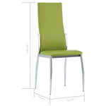 ZNTS Dining Chairs 4 pcs Green Faux Leather 281888