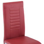ZNTS Cantilever Dining Chairs 2 pcs Red Faux Leather 281952