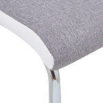 ZNTS Cantilever Dining Chairs 2 pcs Light Grey Fabric 281960