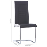 ZNTS Cantilever Dining Chairs 4 pcs Black Fabric 281965